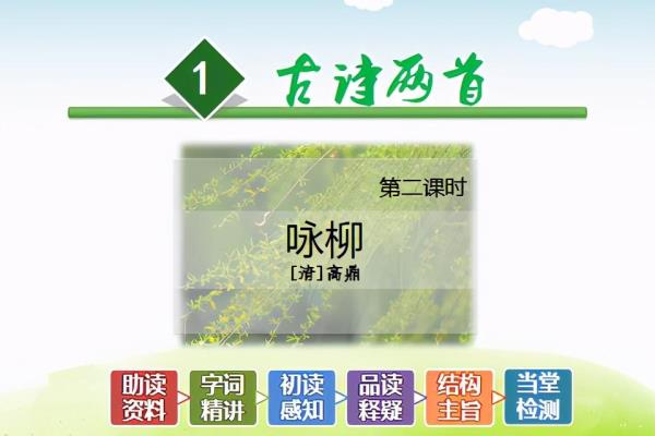 咏柳的教学设计的教学过程.