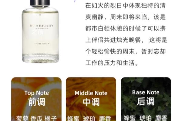 巴宝莉周末男士香水30ml价格.